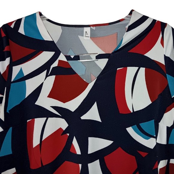 Women Jules & Leopold Multi-colored Blouse- Size 1X - Picture 3 of 5